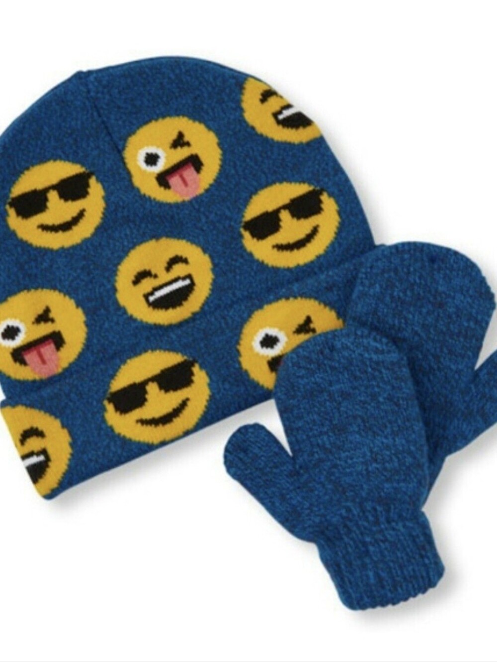 The Children's Place Baby Boy Emoji Beanie & Mittens/6-12M